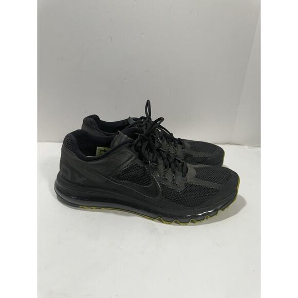 Nike Air Max+ LE 2013 Black Volt Green Soles Sz 14 Sneaker Shoes 579584-007 RARE